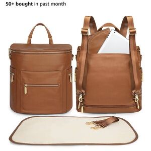 Brown Leather Backpack